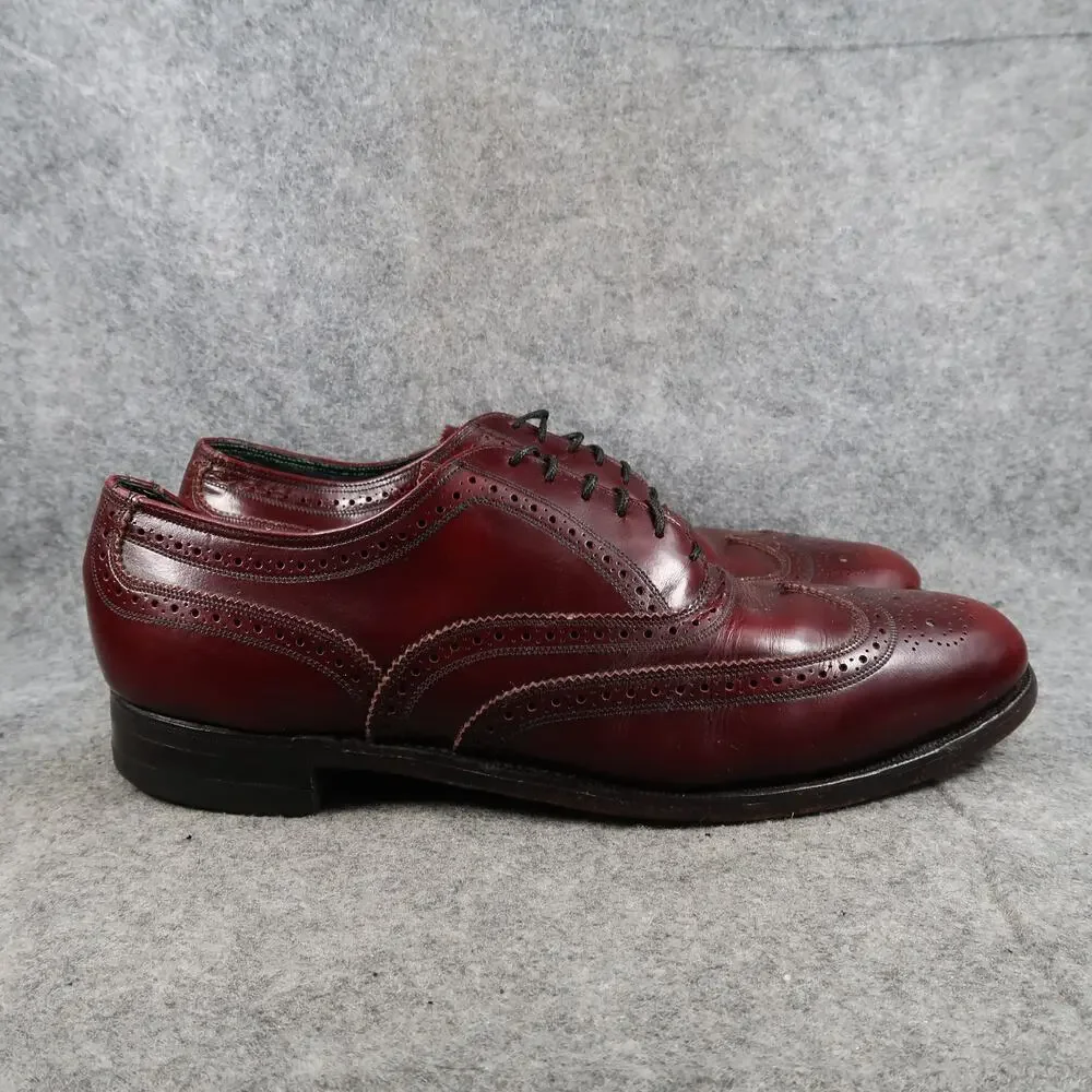 Florsheim Shoes Mens 10 Wingtip Oxfords Imperial Quality Classic Leather Formal